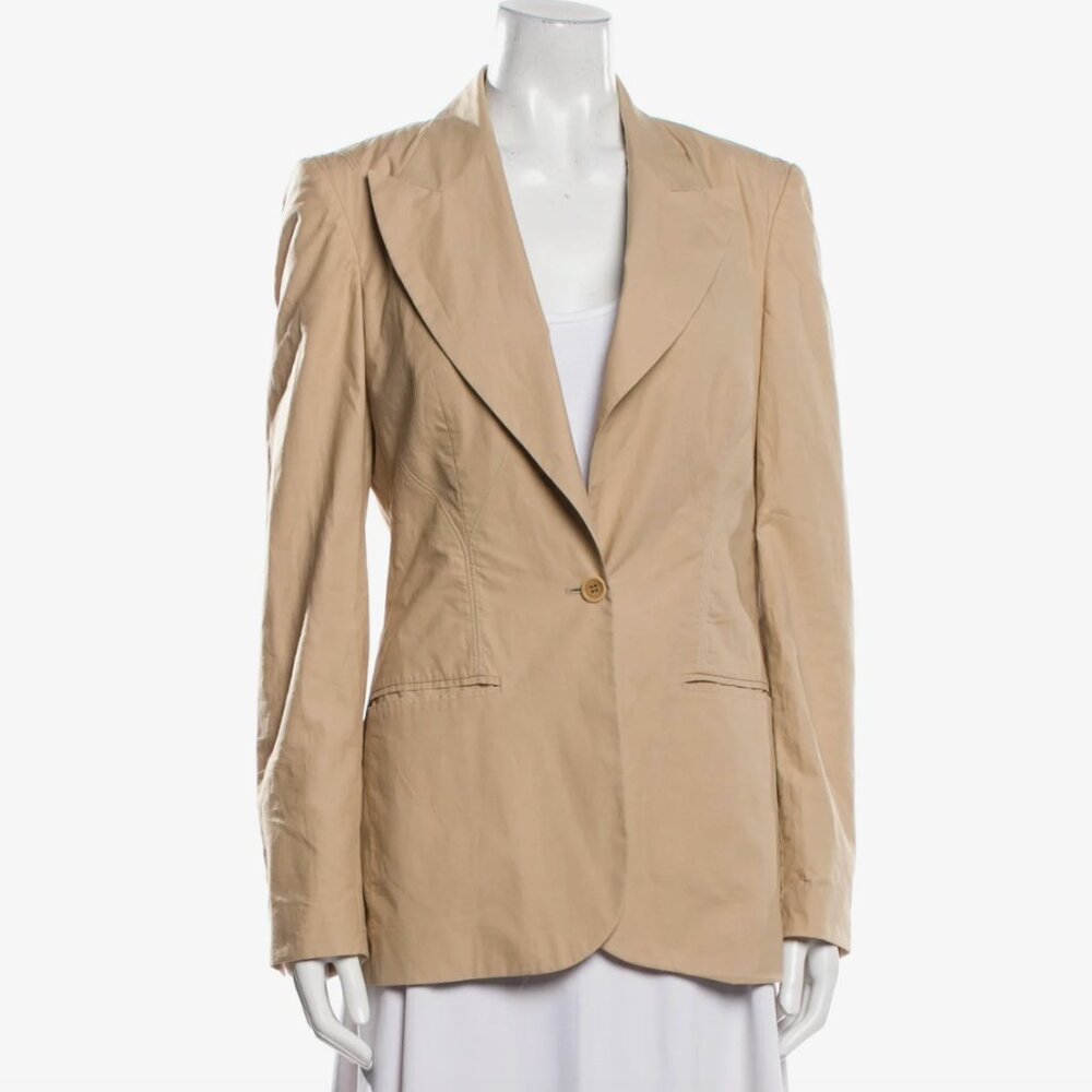 Stella McCartney Cotton Beige Blazer Size 6 Made in Italy